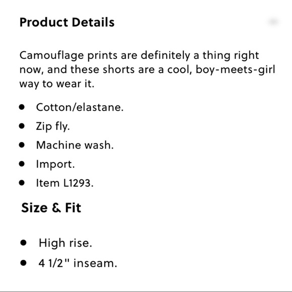 J.Crew CAMOUFLAGE PRINT High-Rise 4.5” inseam Cargo Shorts Army Green Black - Picture 8 of 9